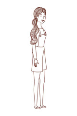 young woman standing avatar character