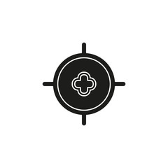 target goal icon, target focus arrow, marketing aim, sniper