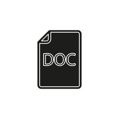 download DOC document icon - vector file format symbol