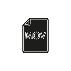 download MOV document icon - vector file format symbol