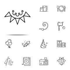 flags onrope dusk style icon. Birthday icons universal set for web and mobile