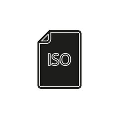 download ISO document icon - vector file format symbol