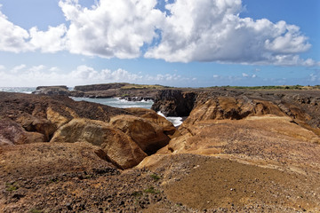 Desertic point of view in Savane des Petrifications (Petrified wood land) - Sainte-Anne, Martinique FWI