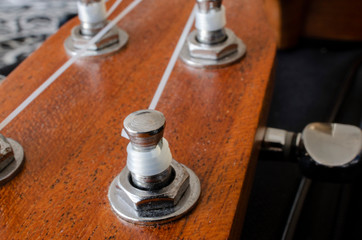 ukulele on mandala background