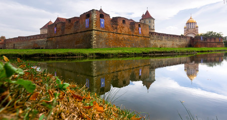 Castle on the lake is landmark of Fagaras