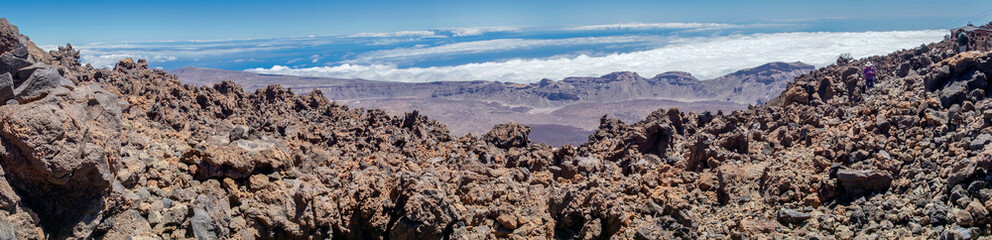 Panorama-Aufnahme am Krater der Teide-Vulkan