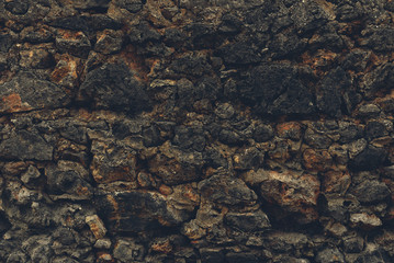 stone wall of ancient building in vintage style