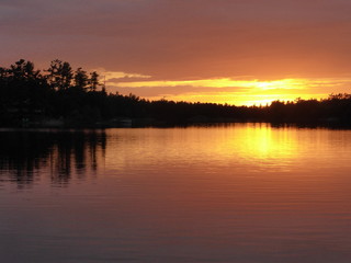 Fototapeta na wymiar Canadian Sunset, Georgian Bay Ontario