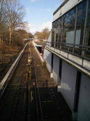 The wiev on the subway station.
