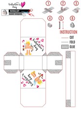 print box template with cupid and arrows