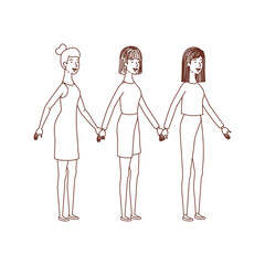 young women standing avatar character