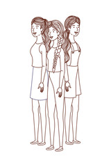 young women standing avatar character
