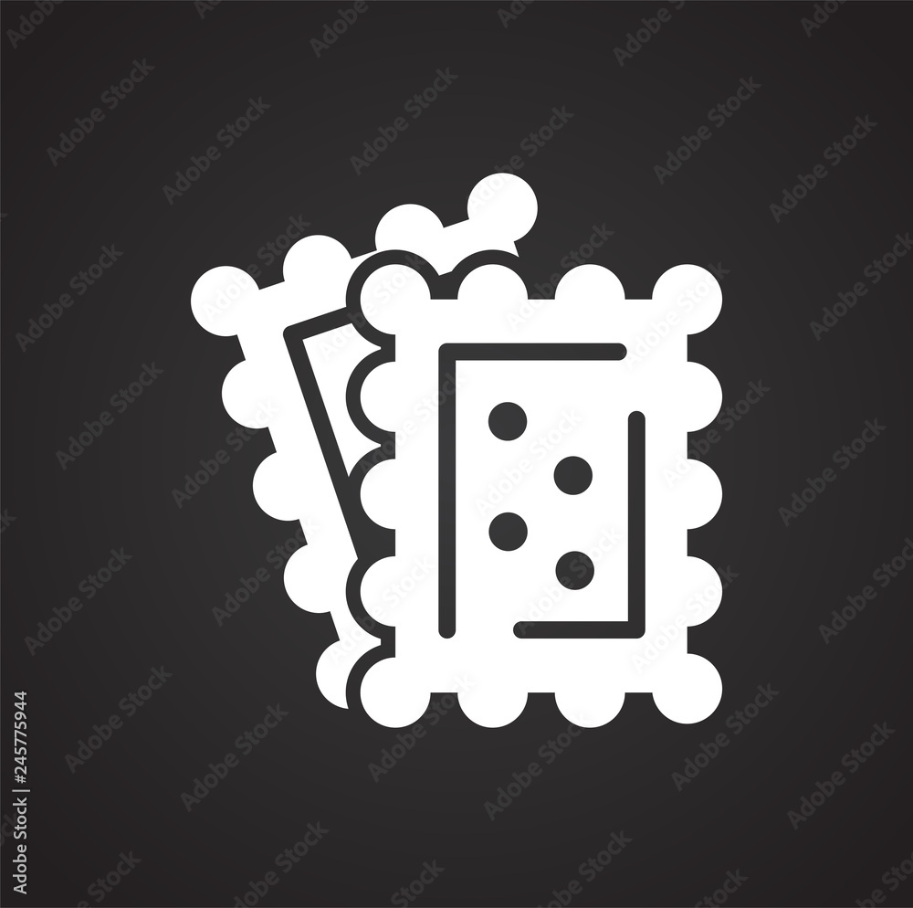Poster toast icon on black background for graphic and web design, modern simple vector sign. internet conce
