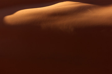 Desert Sahara with beautiful lines and colors at sunrise. Merzouga, Morocco