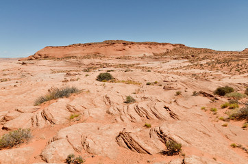 ragged desert in Grand Staircase - Escalante National Monument along Coyote Gulch trail