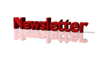 Fototapeta premium Newsletter Schriftzug