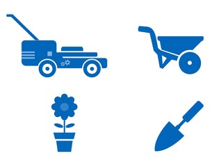 Jardinage en 4 icônes