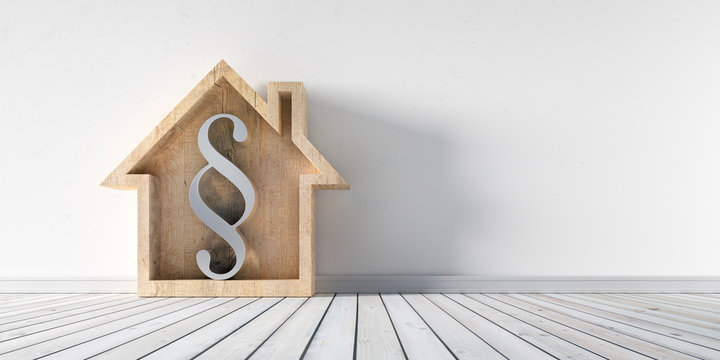 Haus-Symbol mit Paragraph