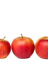 fruit red apples on a white background