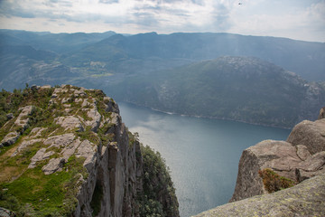 Fototapeta na wymiar High above the fjord 