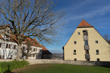 Fototapeta na wymiar Innenhof von Schloss Hellenstein in Heidenheim