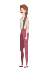 young woman standing avatar character