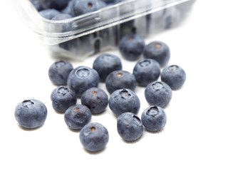 Fresh blue berries isolated on white background