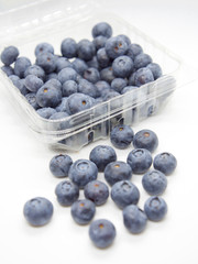 Fresh blue berries isolated on white background