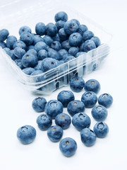 Fresh blue berries isolated on white background