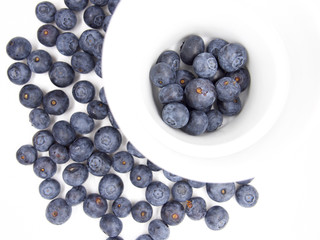 Fresh blue berries isolated on white background