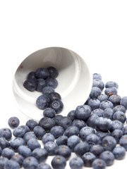 Fresh blue berries isolated on white background