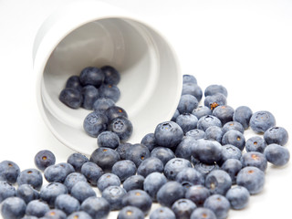 Fresh blue berries isolated on white background