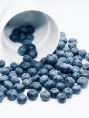 Fresh blue berries isolated on white background