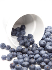 Fresh blue berries isolated on white background
