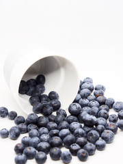 Fresh blue berries isolated on white background