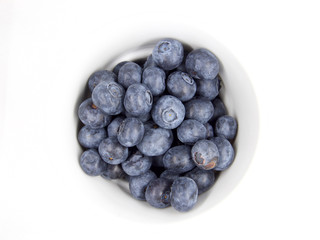 Fresh blue berries isolated on white background