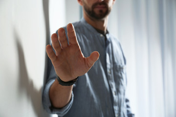 Man reaching for something, closeup of hand. Help and support concept