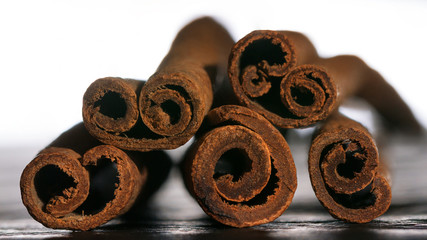 Obraz na płótnie Canvas Cinnamon sticks close up.