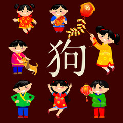 Elements of japanese and chinese new year