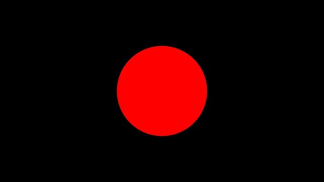 Animated background featuring red growing circle. Great for keying and masking
