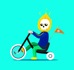 Little ghost rider boy