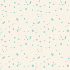 Seamless abstract background with stars. Infinity messy geometric pattern. Vector illustration.   