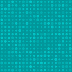 Fototapeta na wymiar Abstract seamless pattern of small circles or pixels in various sizes in light blue colors