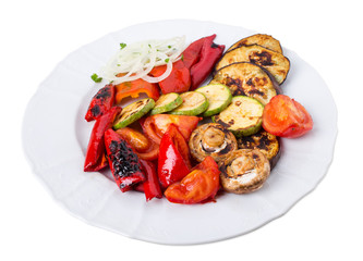 Grilled vegetables.