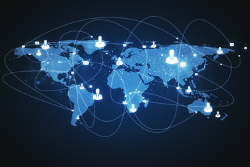 Worldwide and communication concept