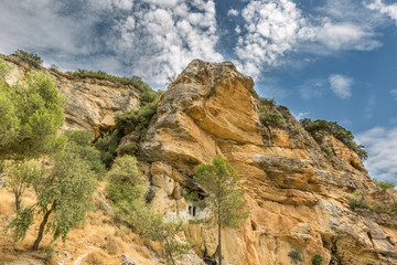 View of a huge ravine on a beautiful sunny day