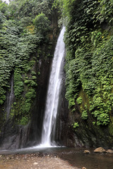 beautiful waterfall in the jungle - Bali Indonesia
