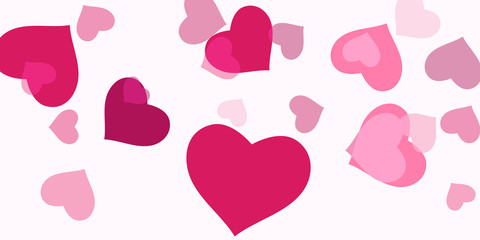 Pink heart confetti