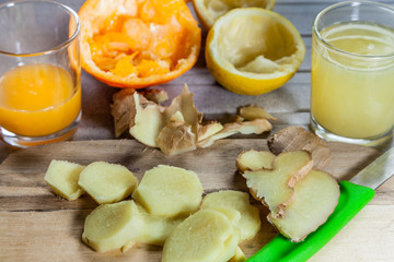 Zubereitung eines Ingwershots