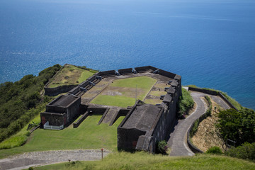 Enjoying the views around Brimstone Hill in St. Kitts